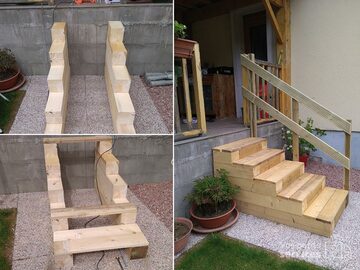 Création d'un escalier d'accès  à une terrasse
